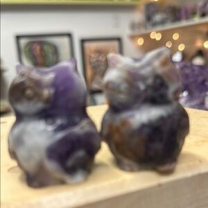 Dream, amethyst owl figurine
